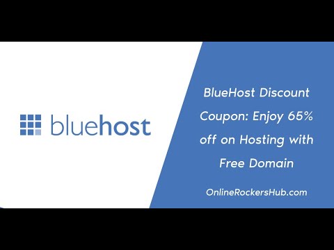 Bluehost discount coupon: enjoy 65% off on hosting with free domain