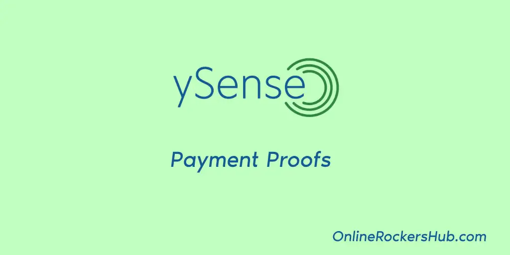 Ysense payment proofs