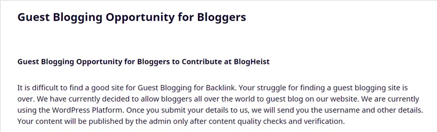 Blogheist guest posting
