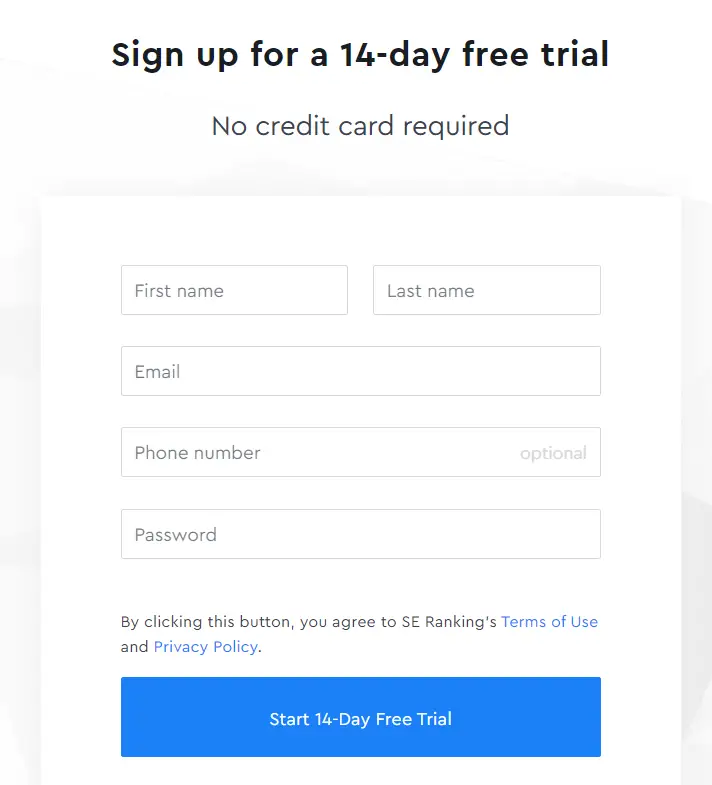Get the free se ranking trial