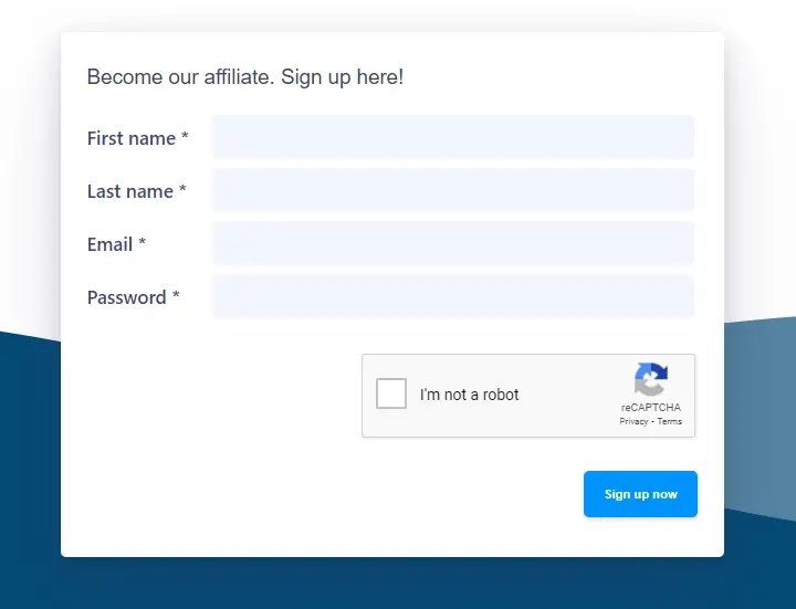Sendinblue affiliate registration form