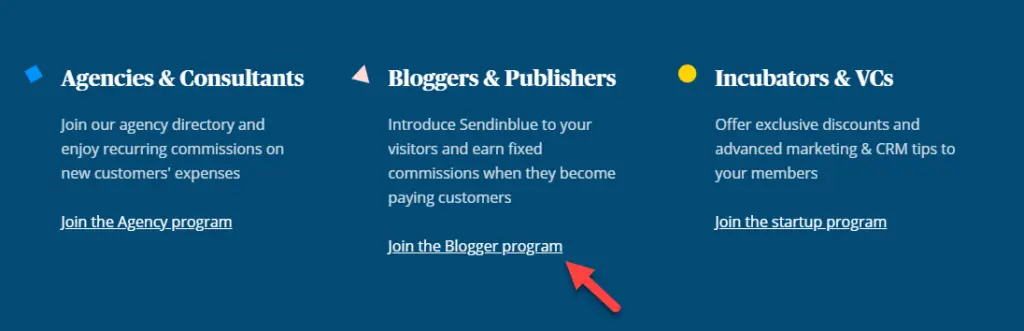 Sendinblue affiliates - bloggers and publishers