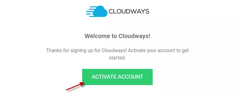 Activate your cloudways account